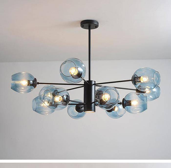 Design chandelier with Ball glass branches and balls