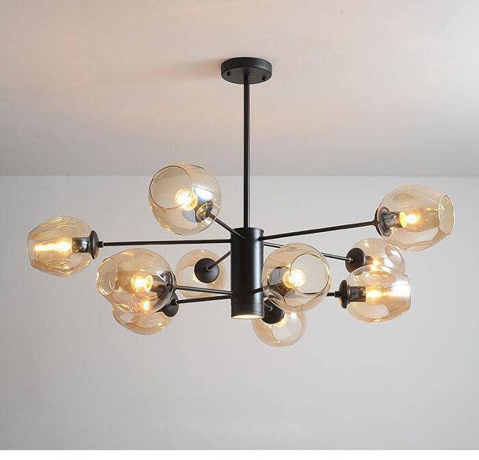 Design chandelier with Ball glass branches and balls