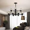 Lustre design à lampes bougies moderne