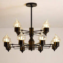 Lustre design à lampes bougies moderne