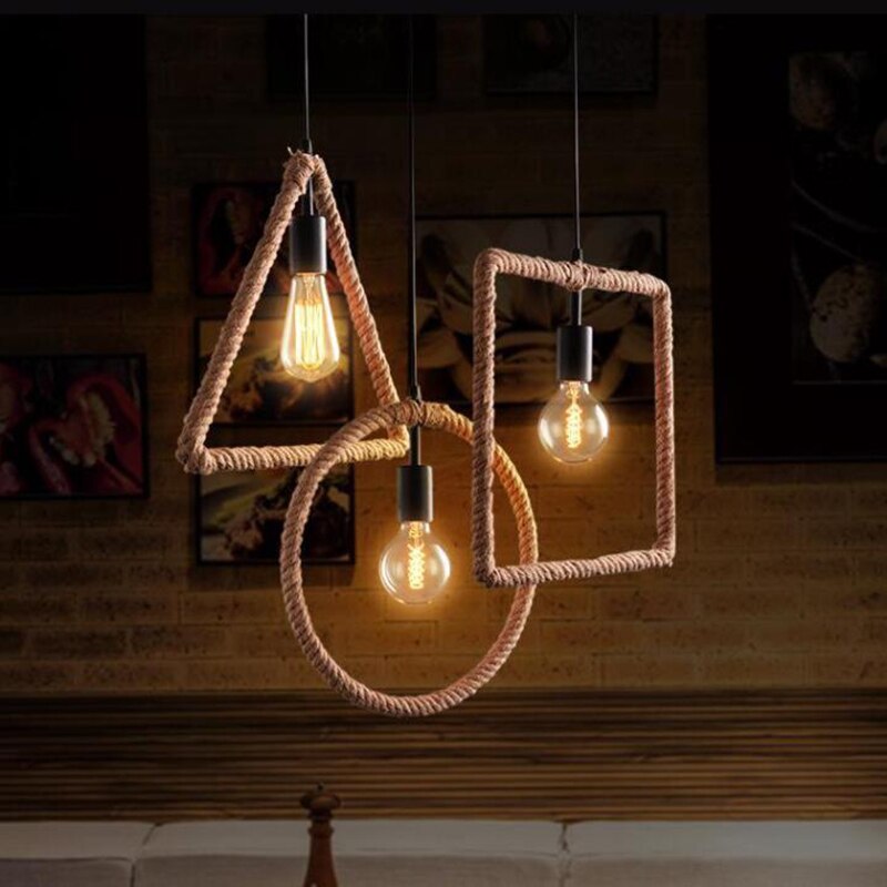 Suspension moderne LED en corde géometrique Hendese