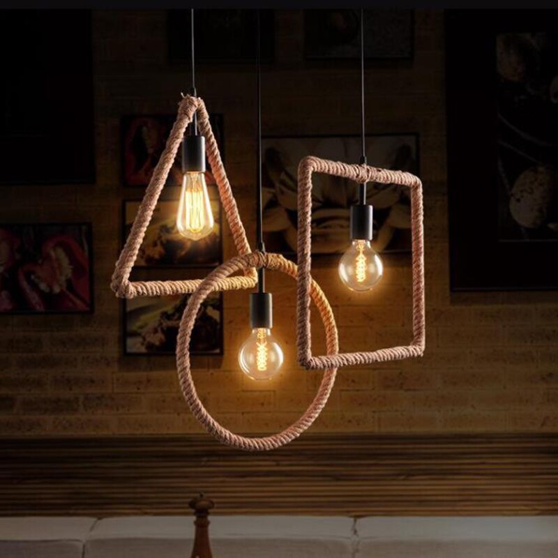 pendant light Hendese modern LED geometric rope
