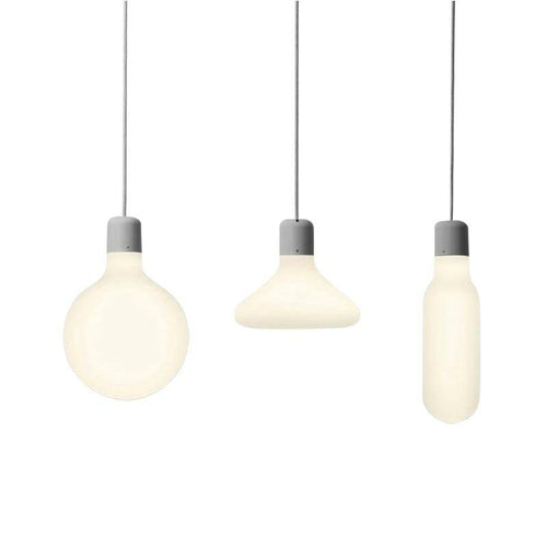 Suspension grise et verre de plusieurs formes Milk - vue 7 sur 6