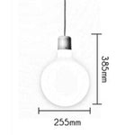 Suspension grise et verre de plusieurs formes Milk