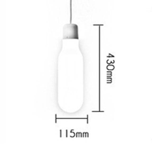 Suspension grise et verre de plusieurs formes Milk - vue 2 sur 6