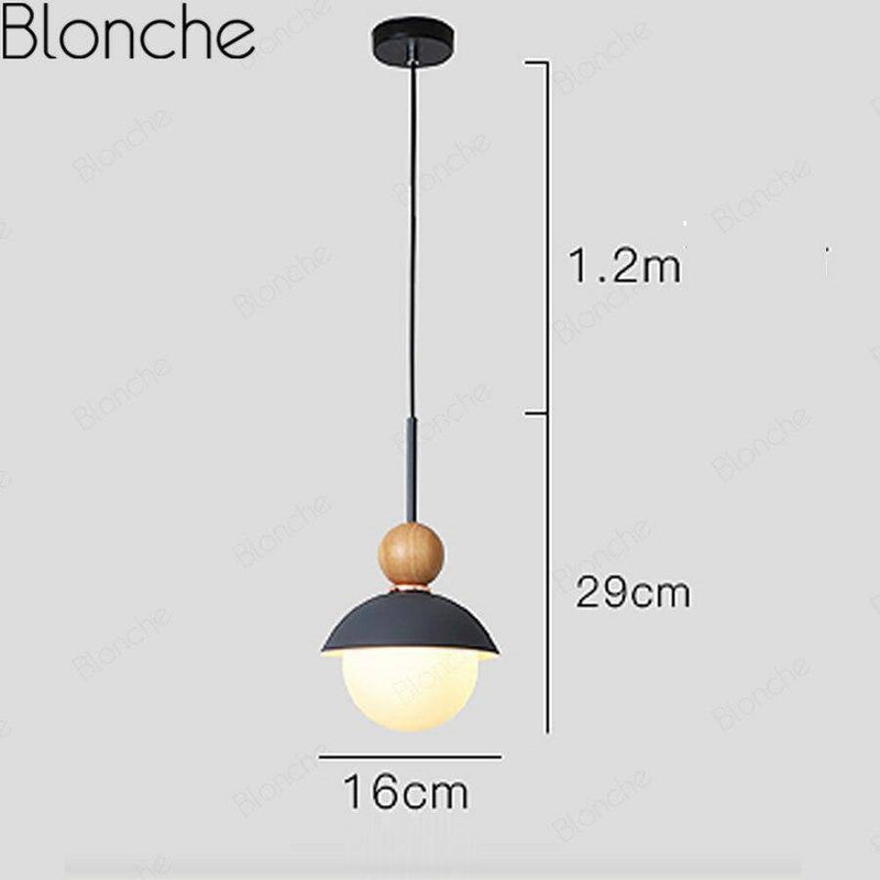 Suspension design LED en métal coloré Creative