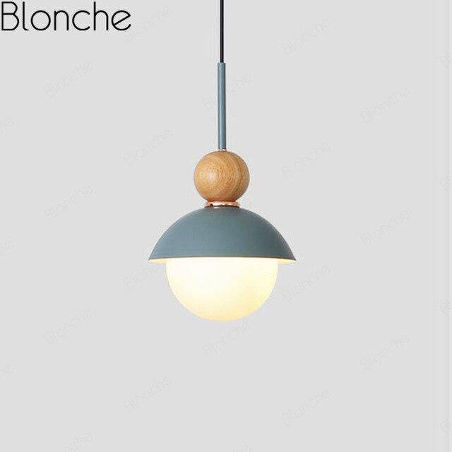 Suspension design LED en métal coloré Creative