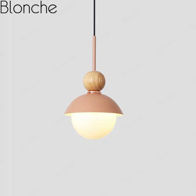Suspension design LED en métal coloré Creative