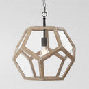 Lustre scandinave style corbeille avec perles enfilées Brunissende