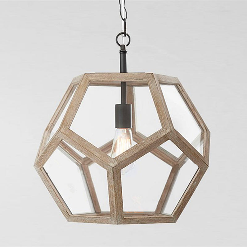 Lustre scandinave style corbeille avec perles enfilées Brunissende