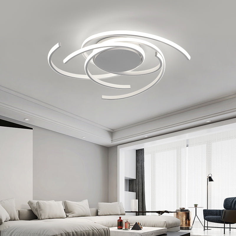 Plafonnier design LED avec des semi-cercles entrelacés Dilia