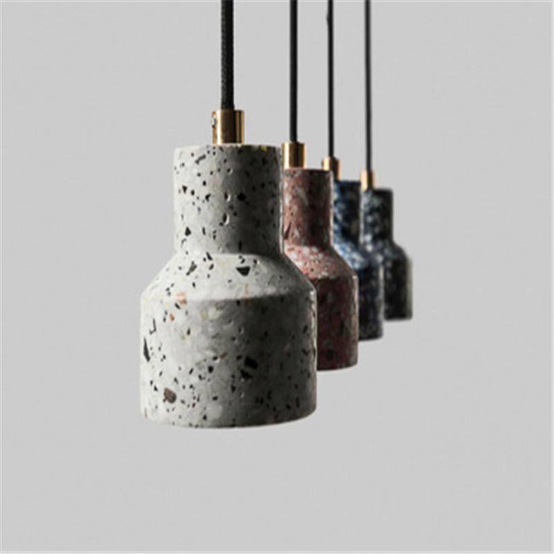 pendant light colorful terrazzo style cement design