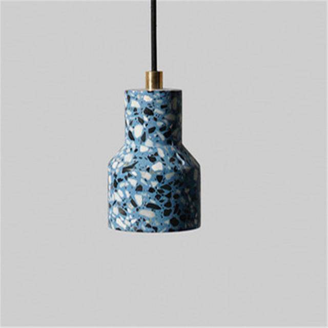 pendant light colorful terrazzo style cement design