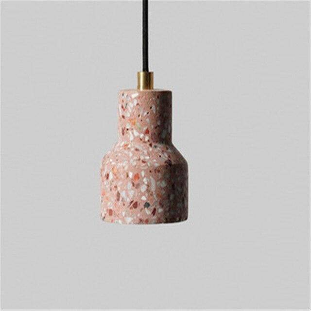 pendant light colorful terrazzo style cement design