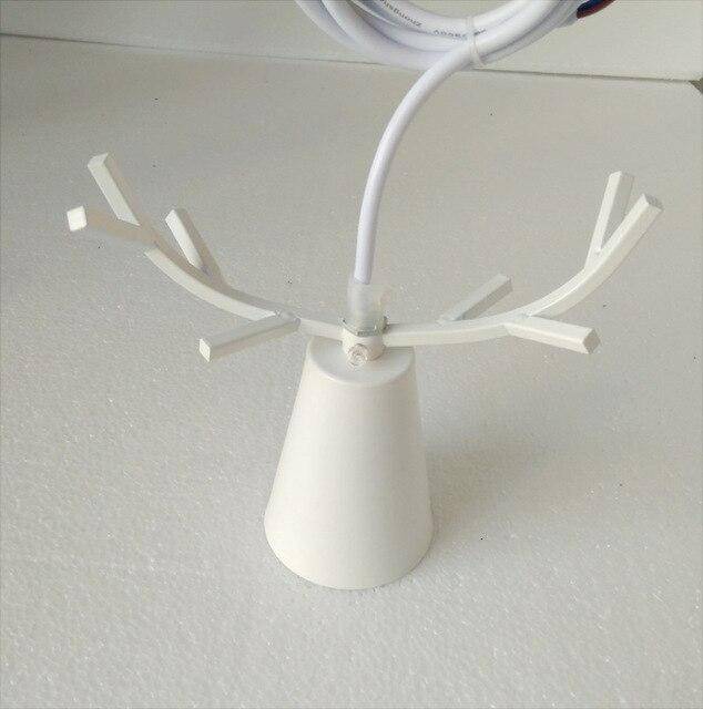 pendant light Conical LED and colored stag horns