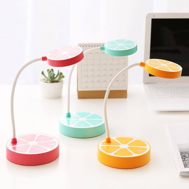 LED USB desk lamp in the shape of a colourful lemon