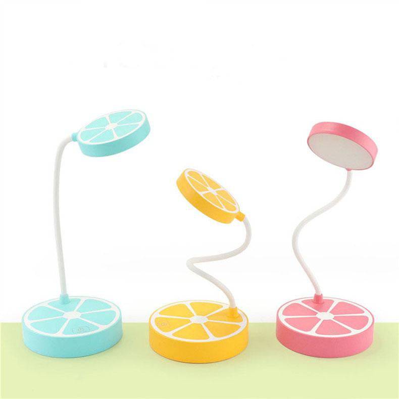 Lampe de bureau LED à USB en forme de citron coloré