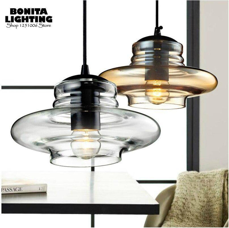 pendant light Rounded glass screw design