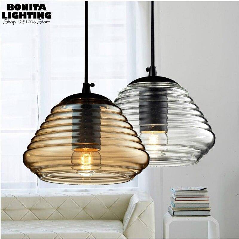 pendant light Rounded glass screw design