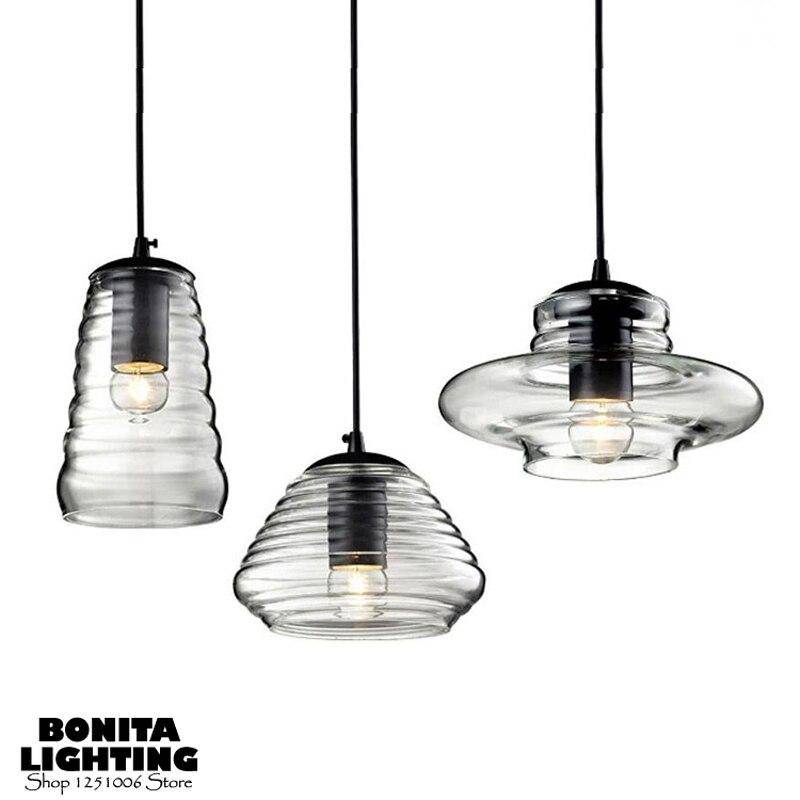 pendant light Rounded glass screw design