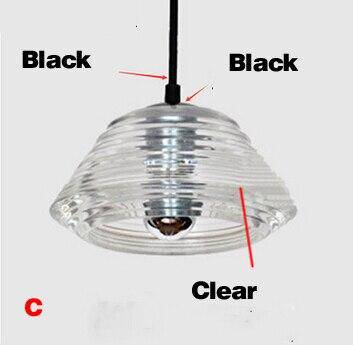 pendant light Rounded glass screw design