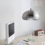 Suspension design chromée en aluminium à LED