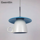 Suspension LED mug en céramique coloré Cup