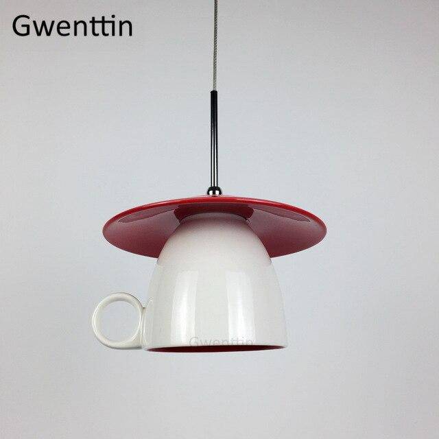 pendant light LED ceramic mug colored Cup