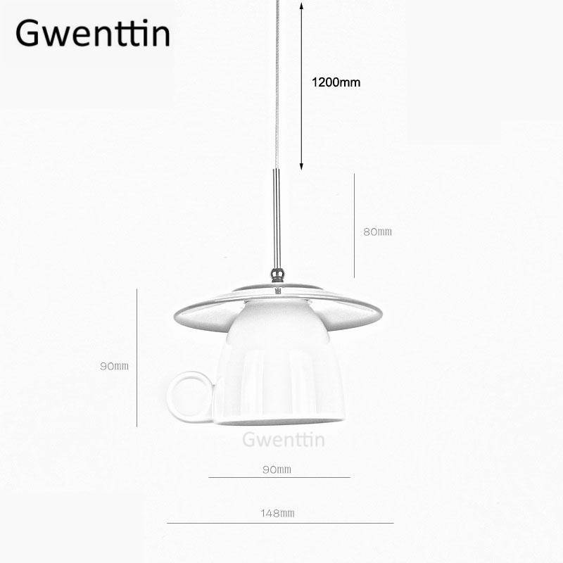 Suspension LED mug en céramique coloré Cup