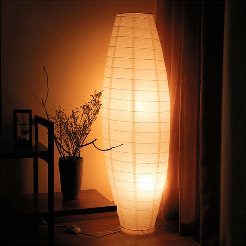 Floor lamp Oval LED in Woven paper