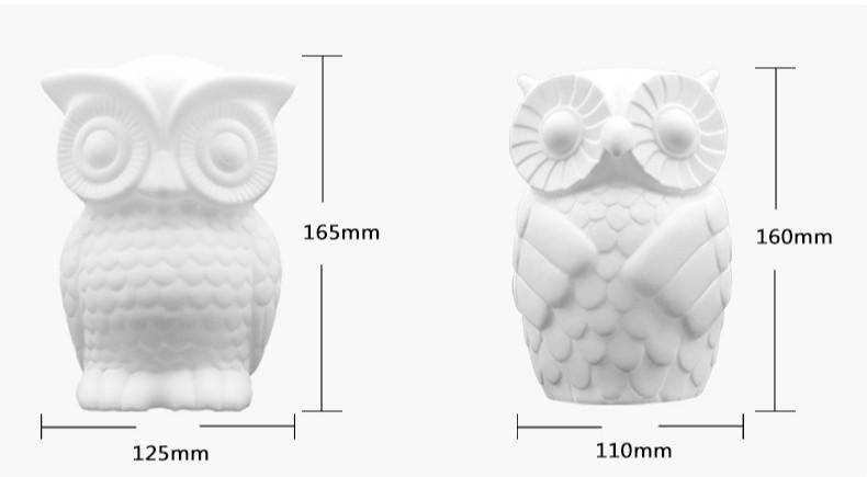 LED table lamp in the shape of an owl