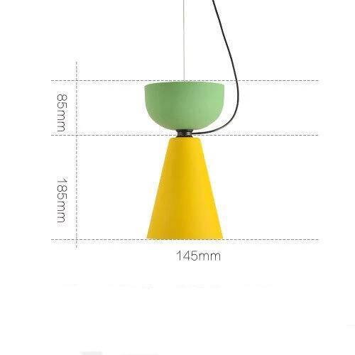 Lámpara de suspensión loft colorido Carta