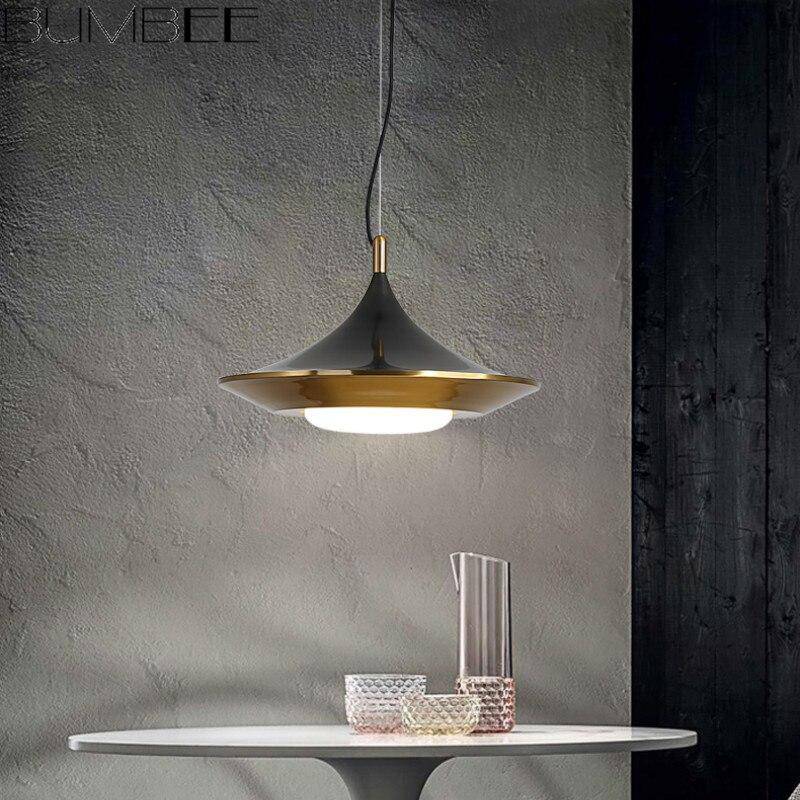 Suspension design à LED cône arrondi Luxe
