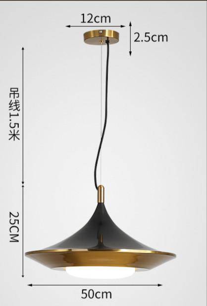 Suspension design à LED cône arrondi Luxe