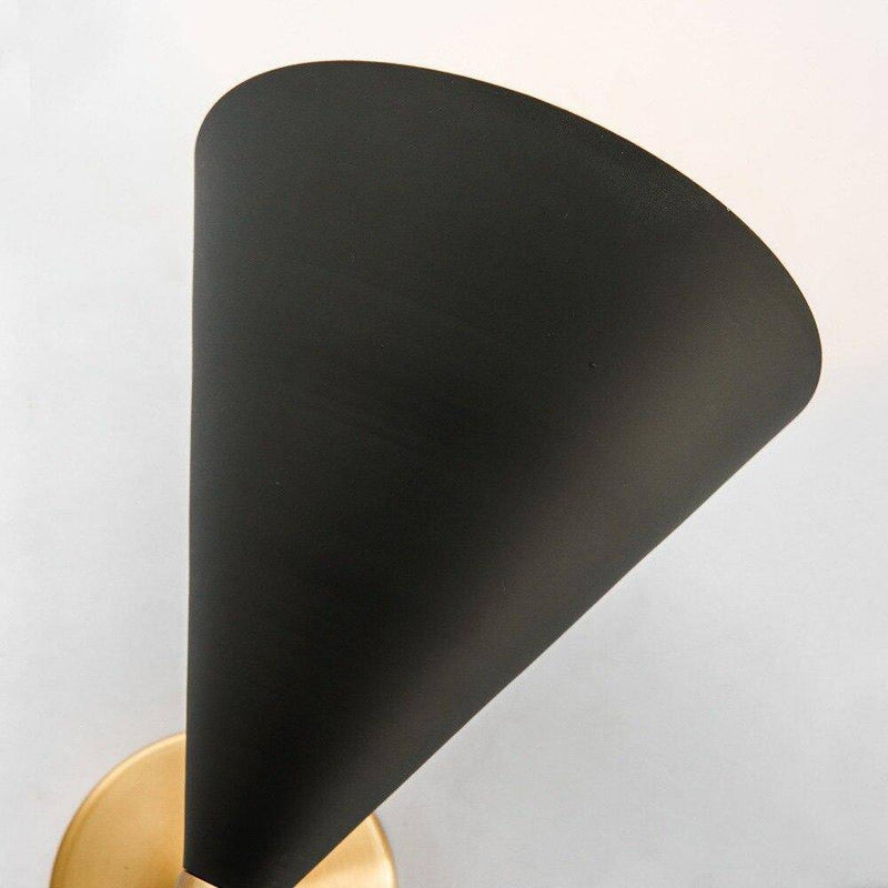 wall lamp black and gold double cone wall design Model