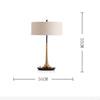 Lampe à poser moderne dorée avec abat-jour en tissu