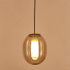 Suspension LED design bulle en verre colorée fumée