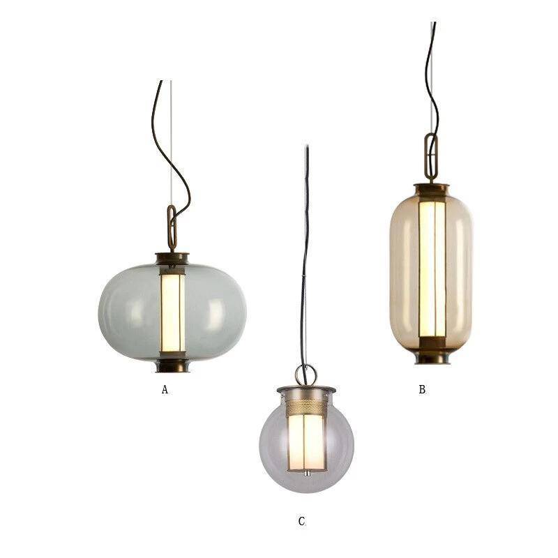 Suspension design boule en verre fumé Loft