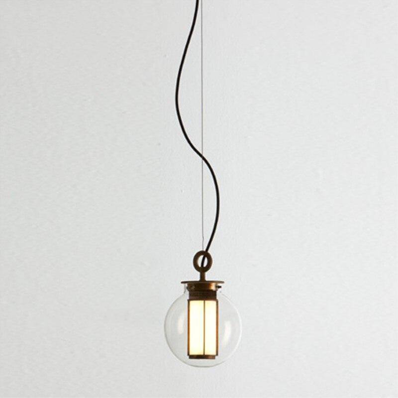 pendant light design smoked glass ball Loft