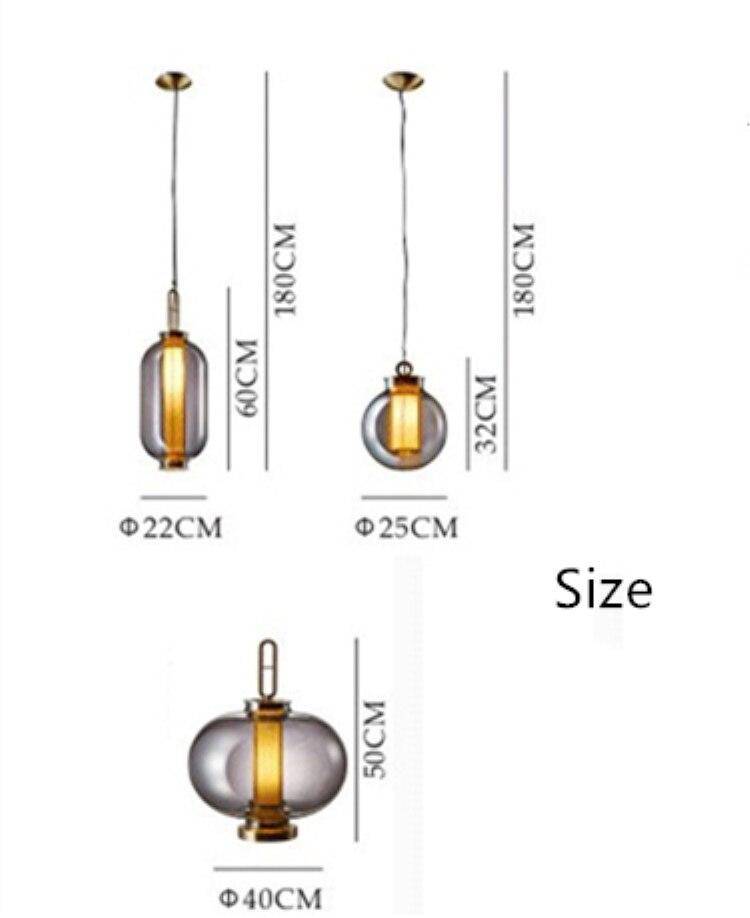 Suspension design boule en verre fumé Loft - vue 9 sur 11