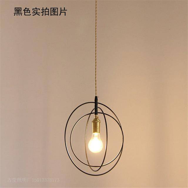 pendant light golden metal cage Lamp