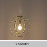 Suspension cage en métal doré Lamp