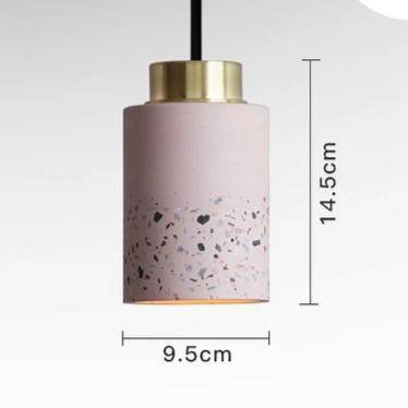 Lámpara de suspensión en cemento industrial vintage de color