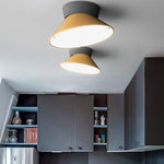 Plafonnier LED conique coloré dirigeable Macaron