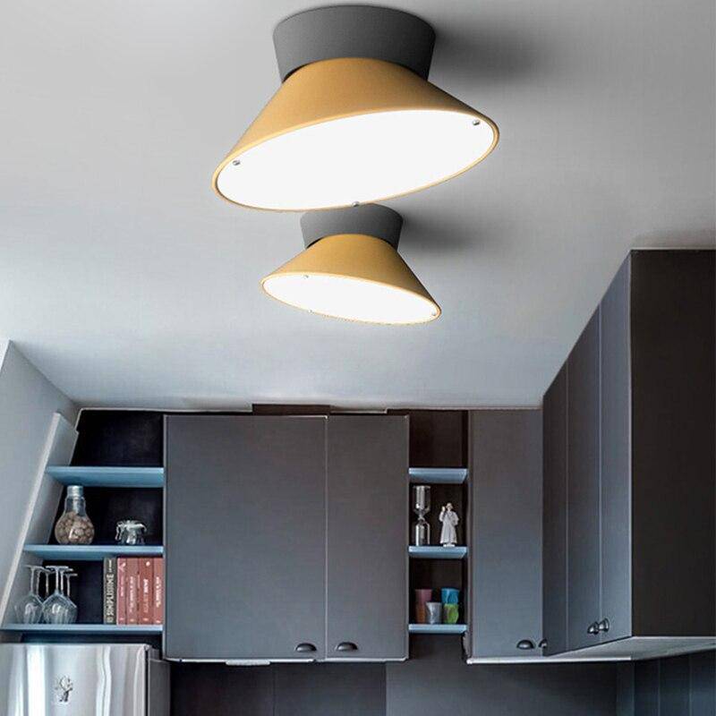 Plafonnier LED conique coloré dirigeable Macaron