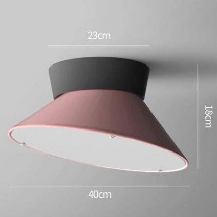 Plafonnier LED conique coloré dirigeable Macaron