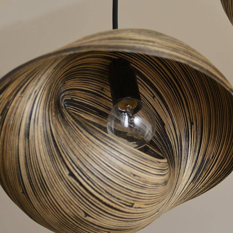 pendant light bamboo shell design