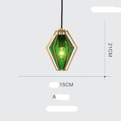 Suspension design à LED en verre et cage dorées - vue 8 sur 21