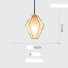 Suspension design à LED en verre et cage dorées