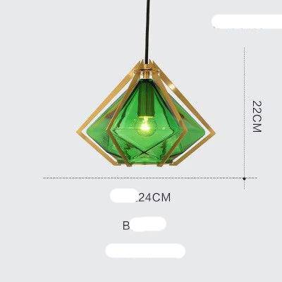 Suspension design à LED en verre et cage dorées - vue 21 sur 21